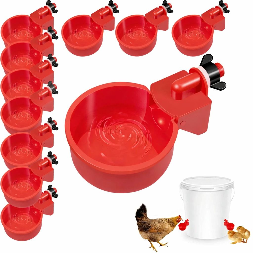 Automatic Poultry Watering Cups for Chickens, Ducks, Quail & Hens Easy Clean, Leak-Proof Drinkers