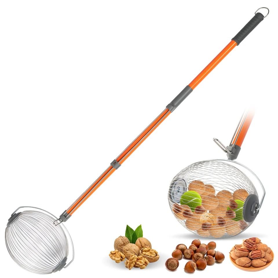 Garden Weasel Nut Gatherer Tool Easy Pickup for Small Objects, Nuts, and Golf Balls