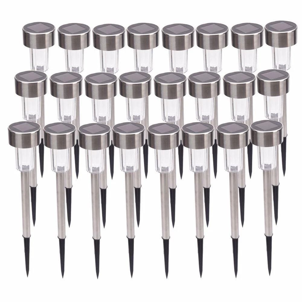 High-Quality Stainless Steel LED Solar Lights Outdoor Landscape Lighting with Bright White Illumination