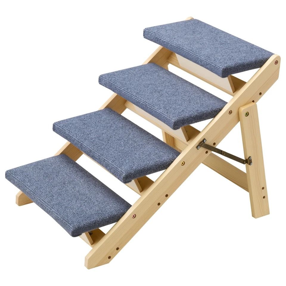 Wooden Pet Stairs for Dogs Heavy Duty Design Ideal for Beds & Sofas