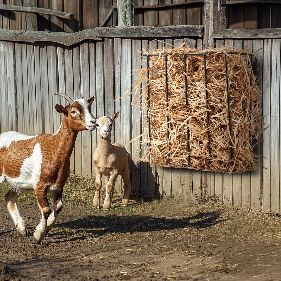 Wall-Mounted Hay Feeder for Livestock Durable Goat & Horse Hay Rack