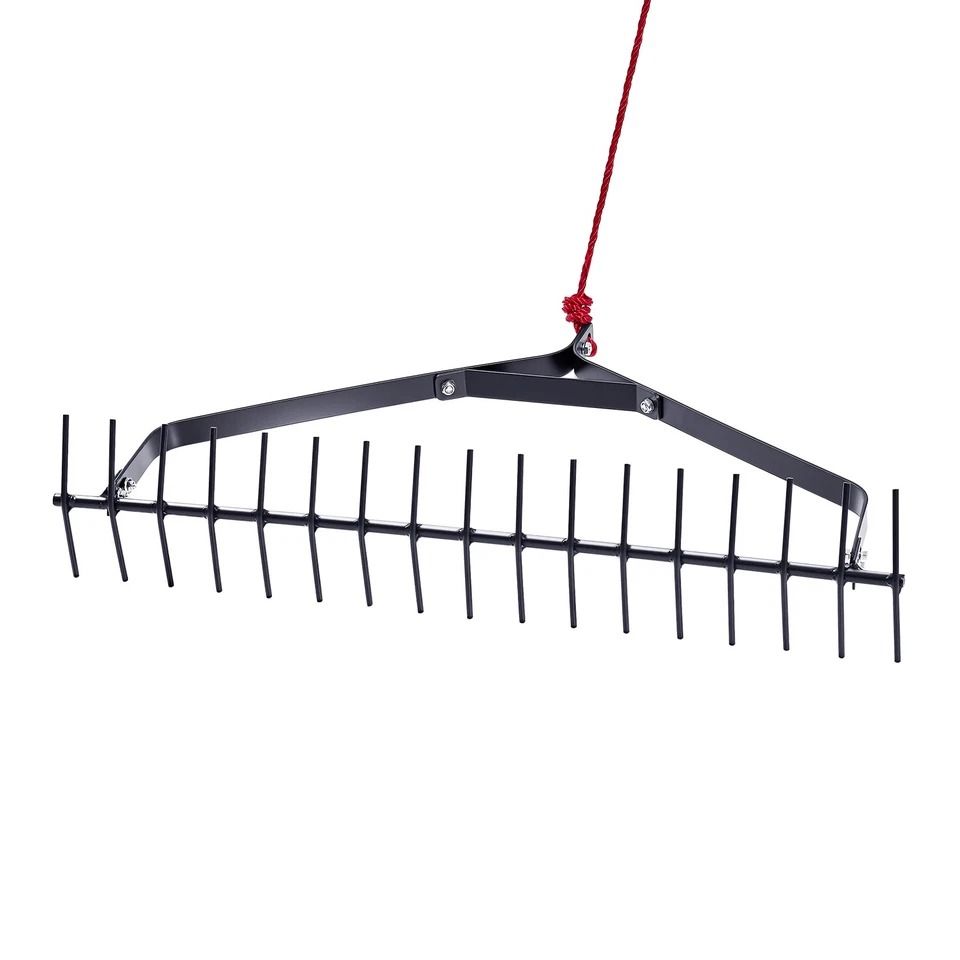 Pond Aquatic Weed Removal Rake with Rope Double-Sided Lake Weed Rake for Effective Cleanup