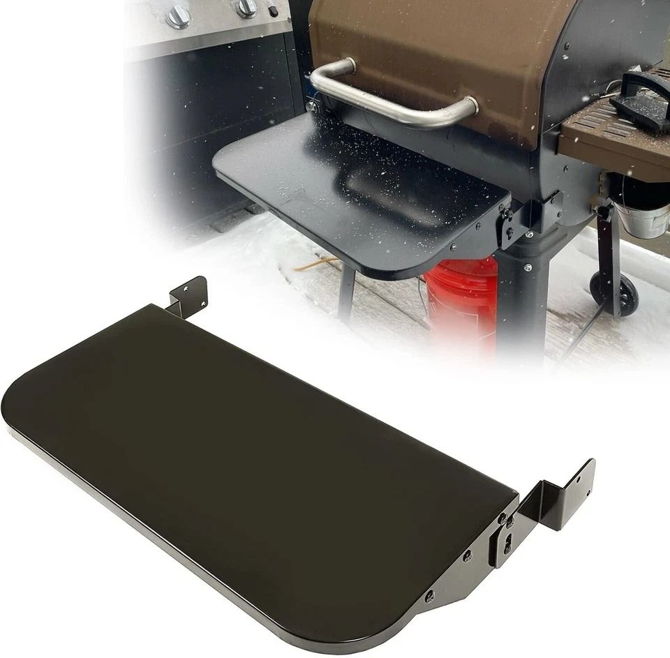 Camp Chef Pellet Grill Front Shelf Black Hardware for Easy Installation