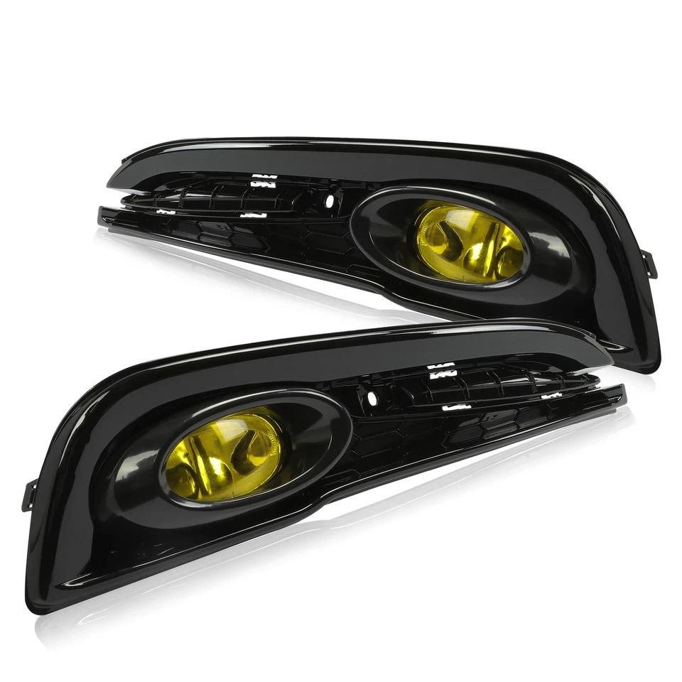 Civic Front Fog Lights Replacement Kit Yellow Bumper Assembly