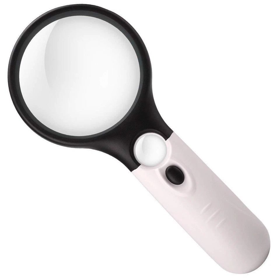LED Jewelry Loupe Magnifier Handheld Magnifying Glass with Light Modes, Portable for Precision Work