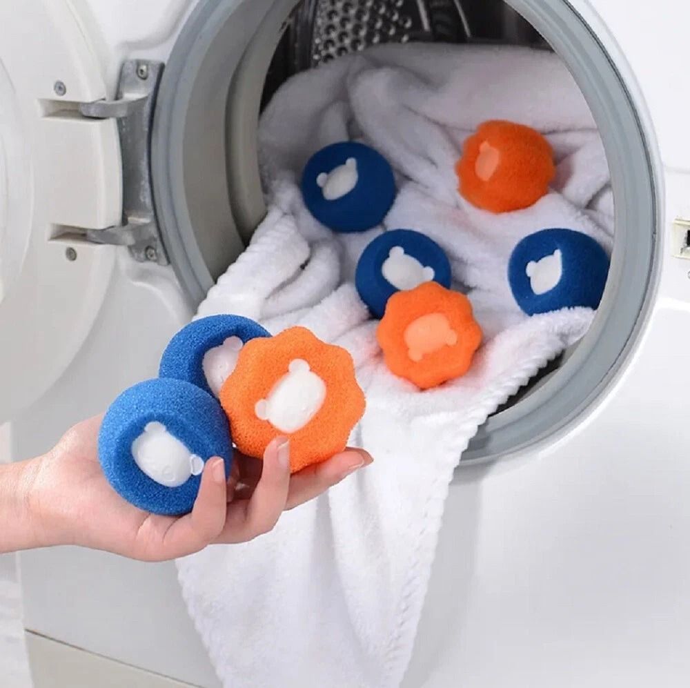 Laundry Pet Hair Remover Balls Reusable Lint Catcher for Washer & Dryer