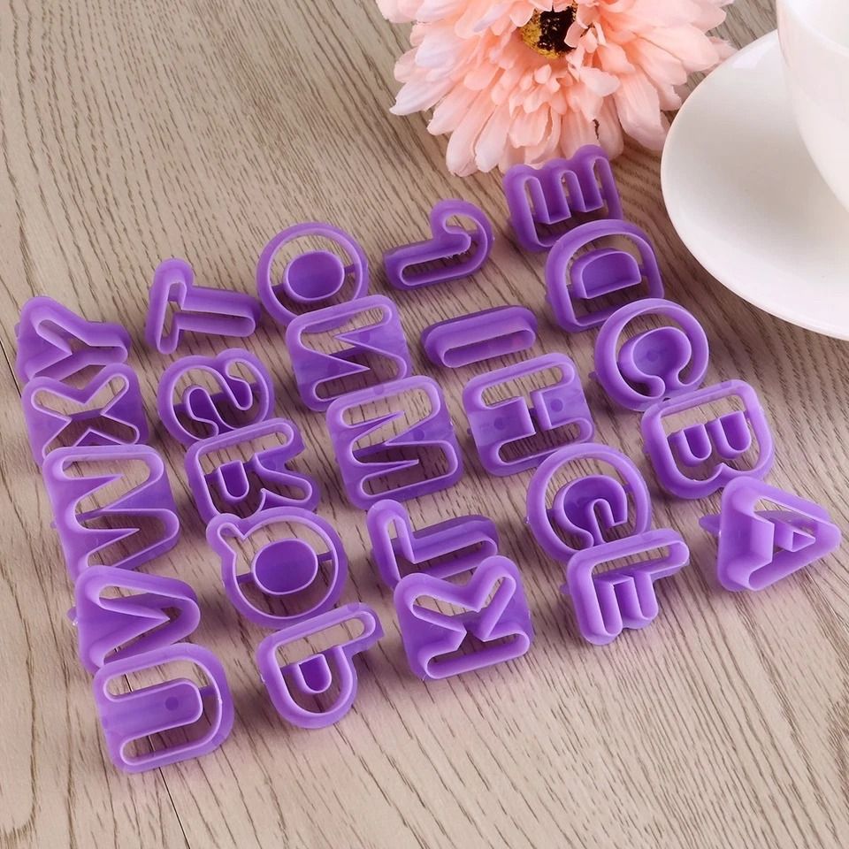 Alphabet & Number Fondant Cutter Set for Cake & Cookie Decorating