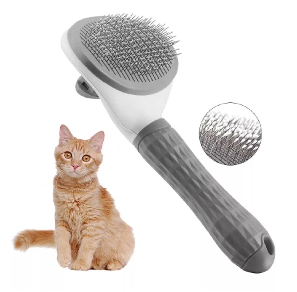 Pet Hair Remover Brush Self-Cleaning Deshedding Comb for Dogs & Cats Grooming Tool for Shedding Control