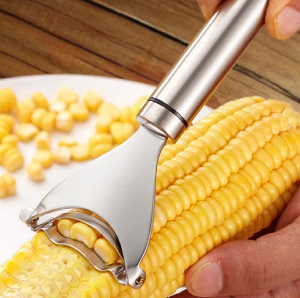 Stainless Steel Corn Cob Peeler Kernel Stripper and Cutter Remover Tool