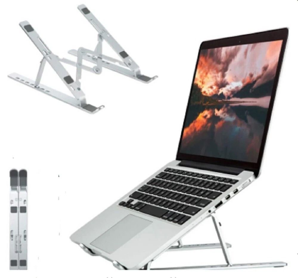 Adjustable Aluminum Laptop Stand Ergonomic Riser for Desk MacBook and Notebook