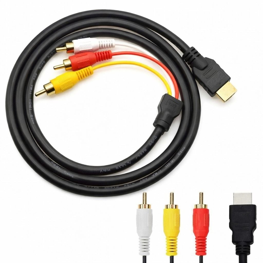 HDMI to RCA adapter Cable AV Video Audio Converter for TV Projector HDTV
