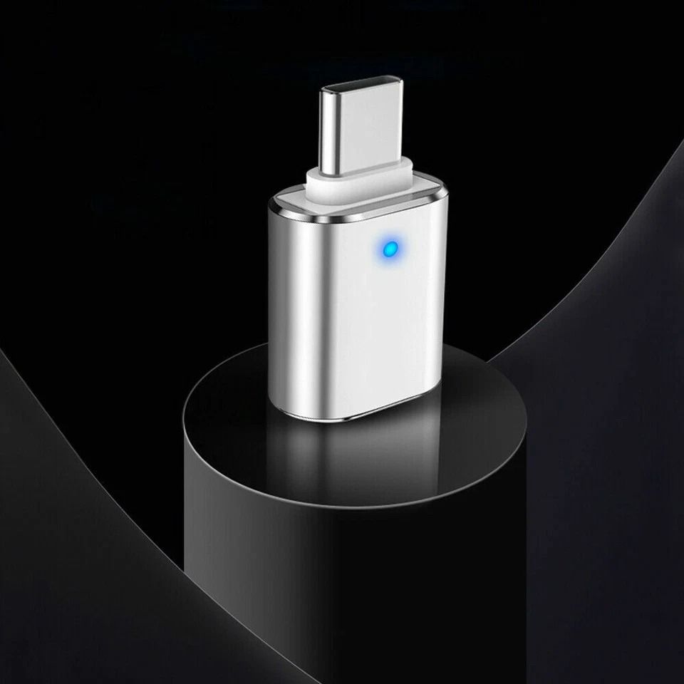 LED USB-C to USB adapter OTG Converter for Android Phones, Tablets and Laptops