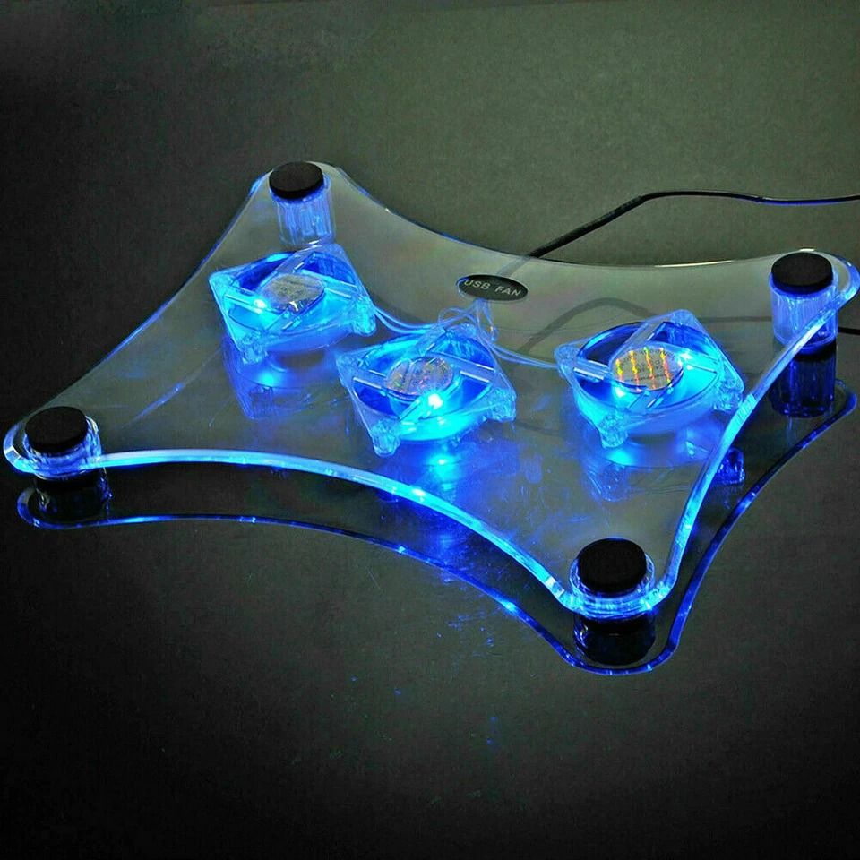 Laptop Cooling Pad Stand with LED Lights USB Powered Notebook Cooler