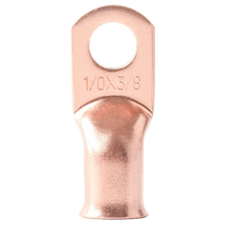 AWG Copper Lugs Kit with Heat Shrink Ring Battery Cable Terminals