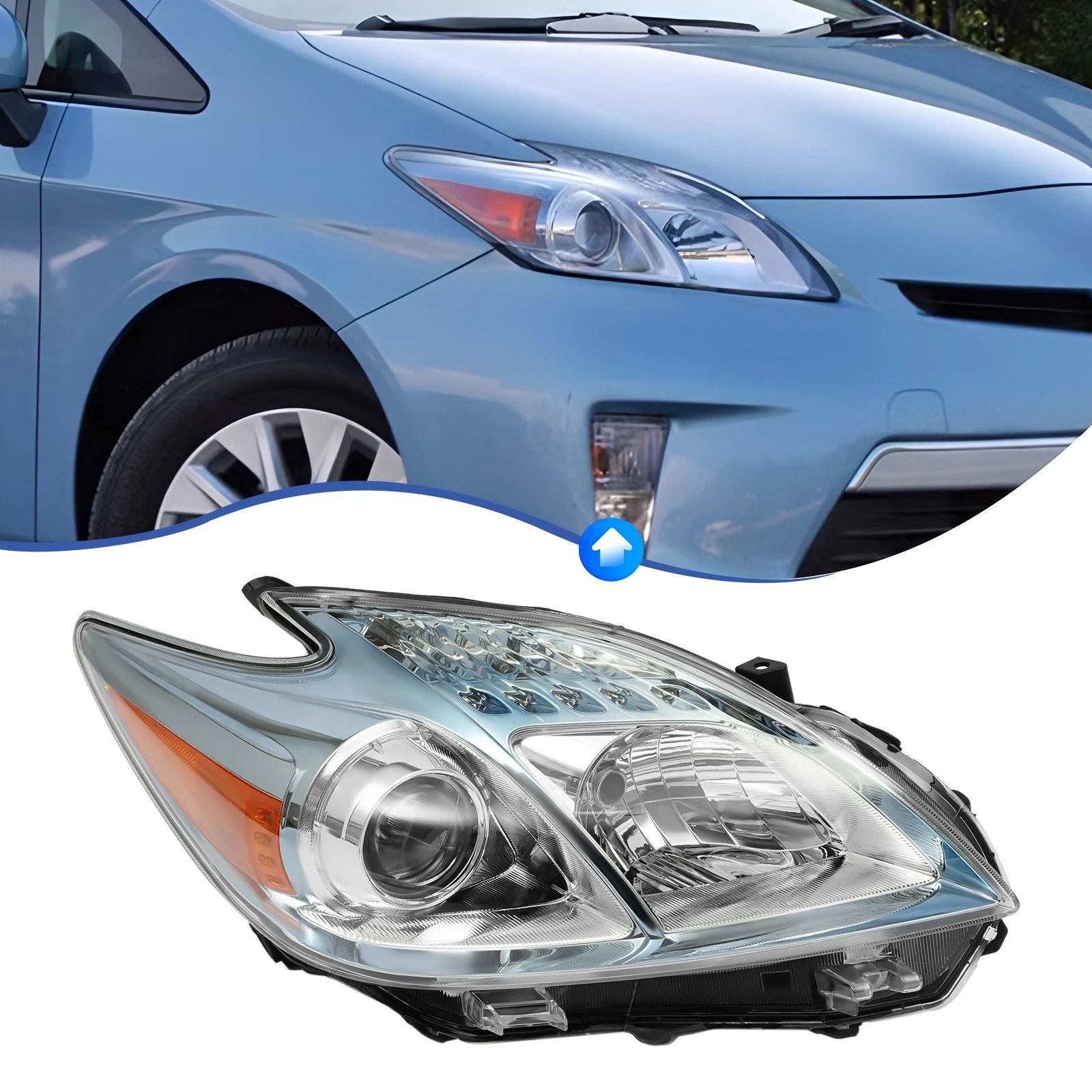 Passenger Side Halogen Headlight Assembly Right Replacement