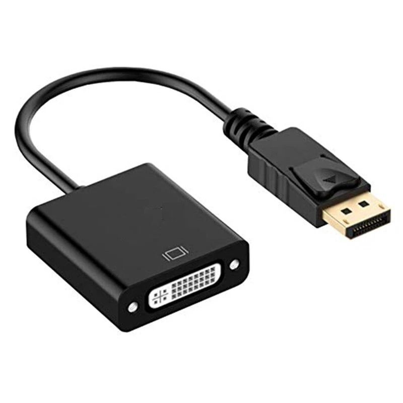 DisplayPort to DVI Adapter Cable for Laptop PC Monitor DP Male to DVI Female