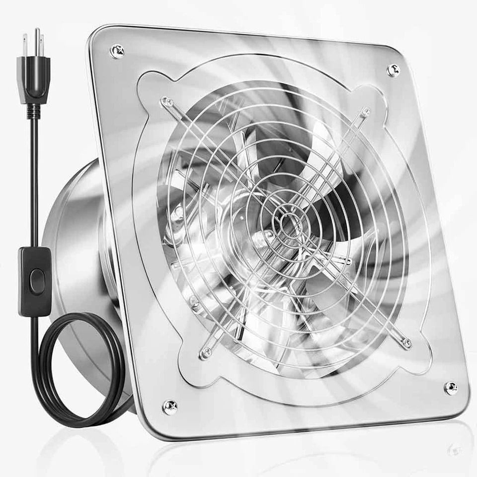 Wall Mount Exhaust Fan CFM Metal Ventilation Fan with Switch
