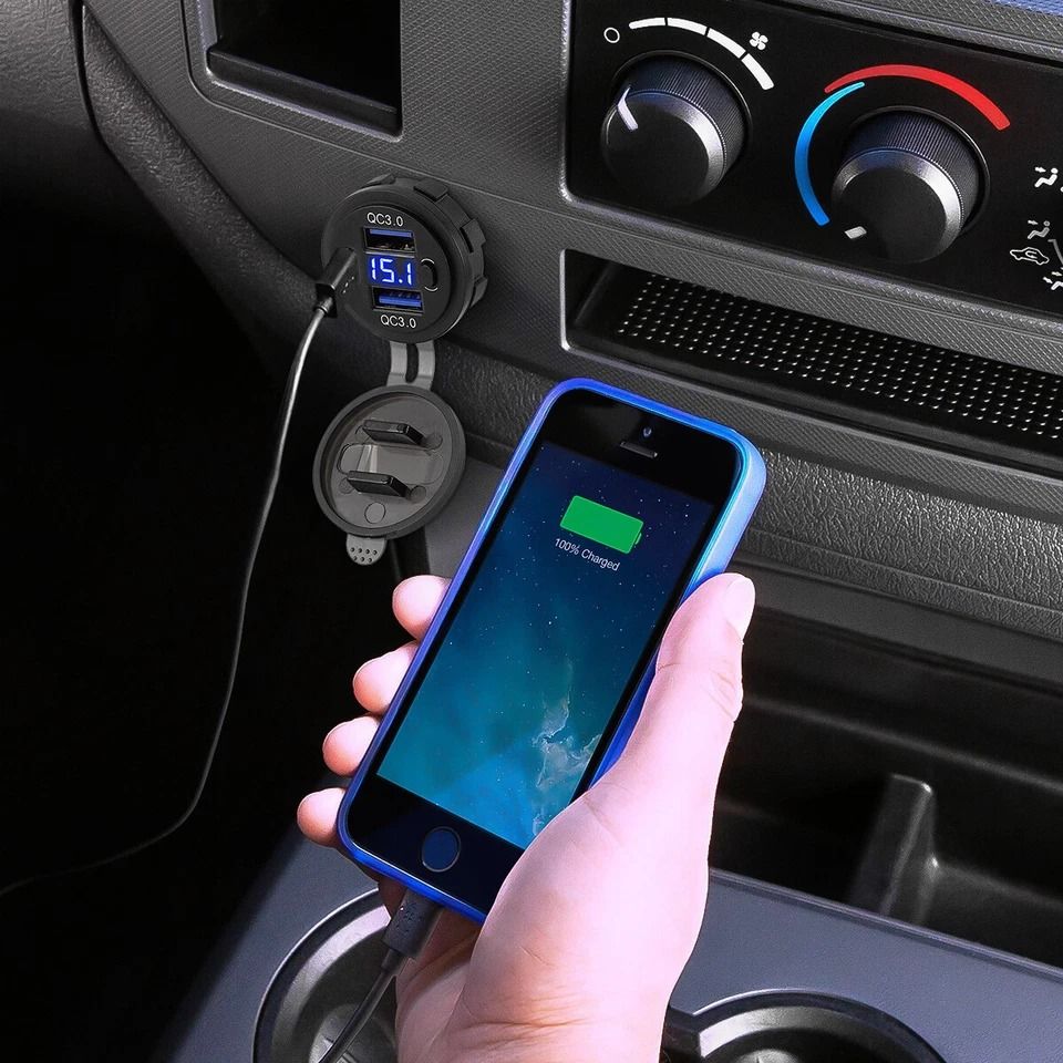 USB C Charger Port with PD Fast Charging Outlet for Car Boat RV