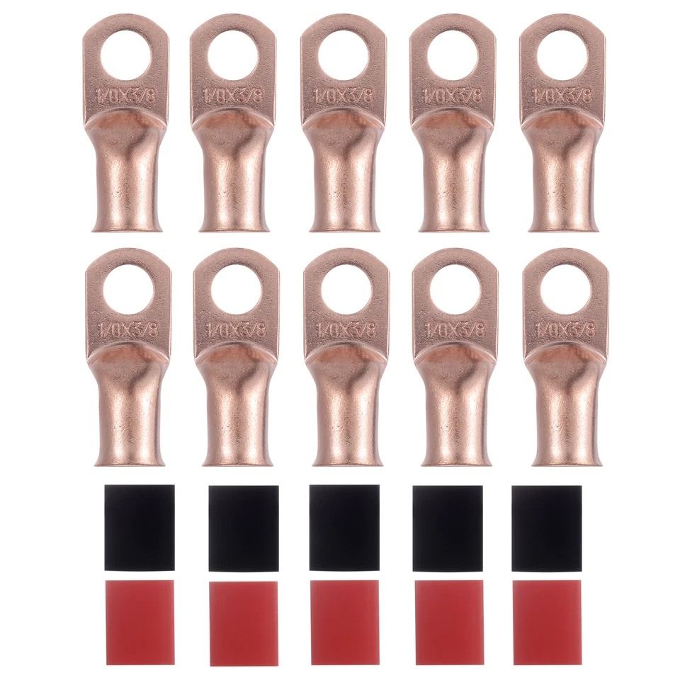 AWG Pure Copper Battery Cable Lugs with Ring Hole