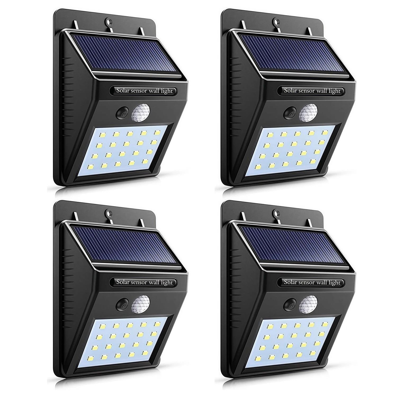 Solar Motion Sensor Lights Waterproof LED Outdoor Wall Lamps