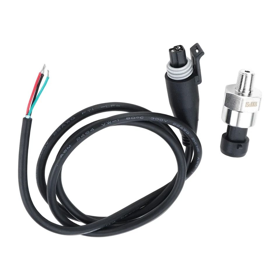 Stainless Steel Pressure Transducer Oil Fuel Sensor PSI with Cable for Engine Monitoring