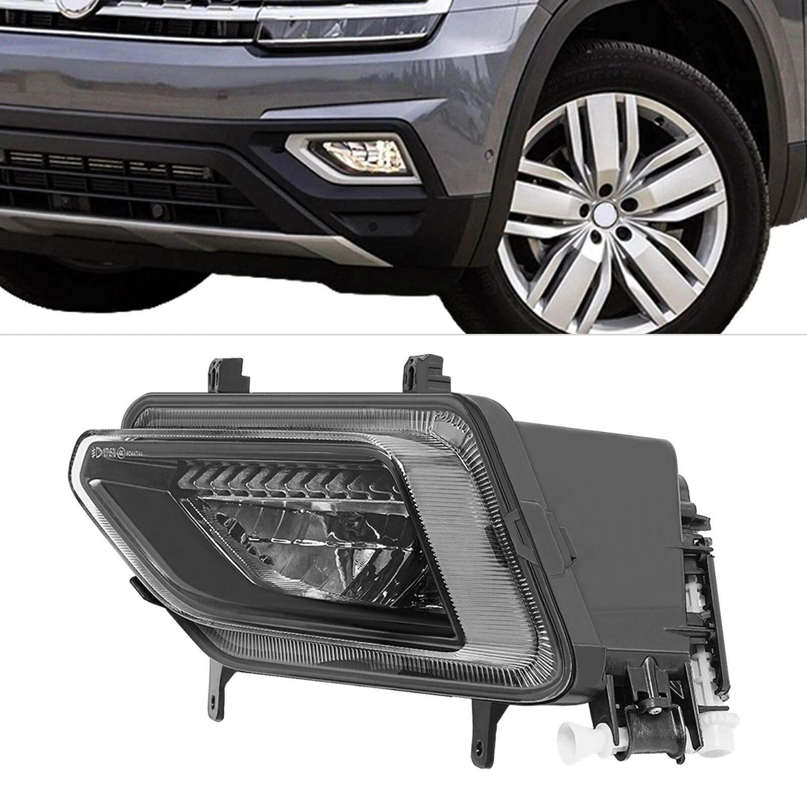 Front Left Halogen Fog Light Assembly for Volkswagen Atlas Direct Replacement