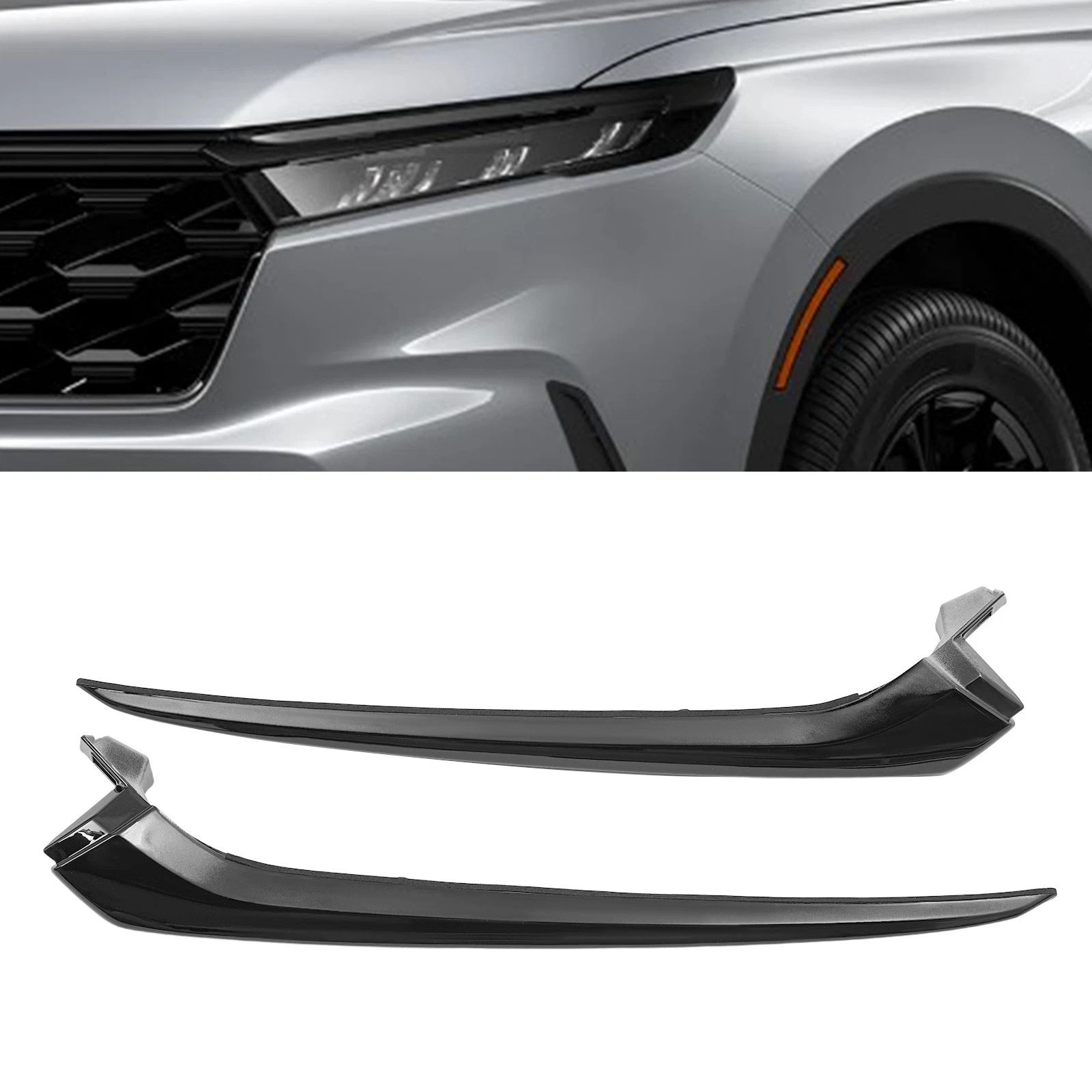 Premium Front Headlight Trim Molding for Honda CRV Left & Right Fit