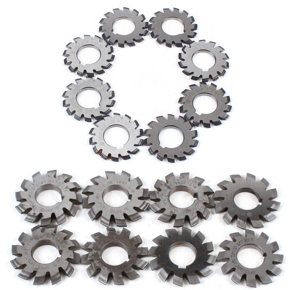 Precision Involute Gear Cutter Set HSS Gear Milling Cutter Kit for Milling Machines