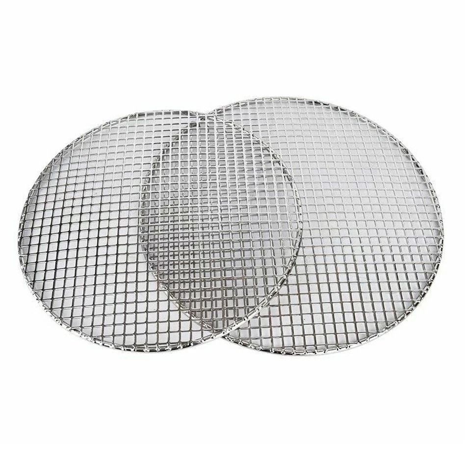 Durable Round Stainless Steel BBQ Grill Rack Heavy Duty Barbecue Mesh Grate for Outdoor Cooking
