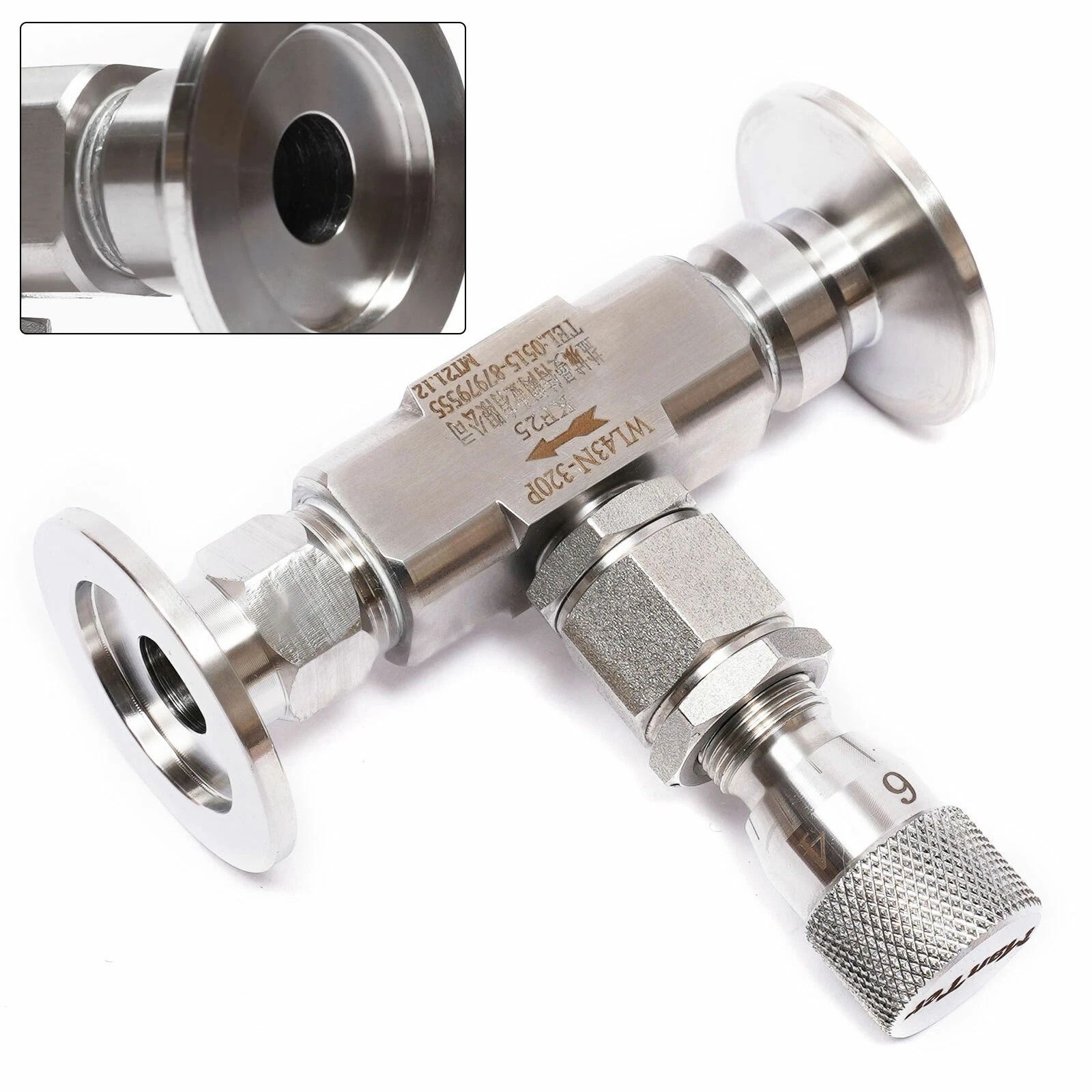 Precision Stainless Steel Valve Vace, high vacuum metering valve, bellows sealed valve, vacuum isolation valve