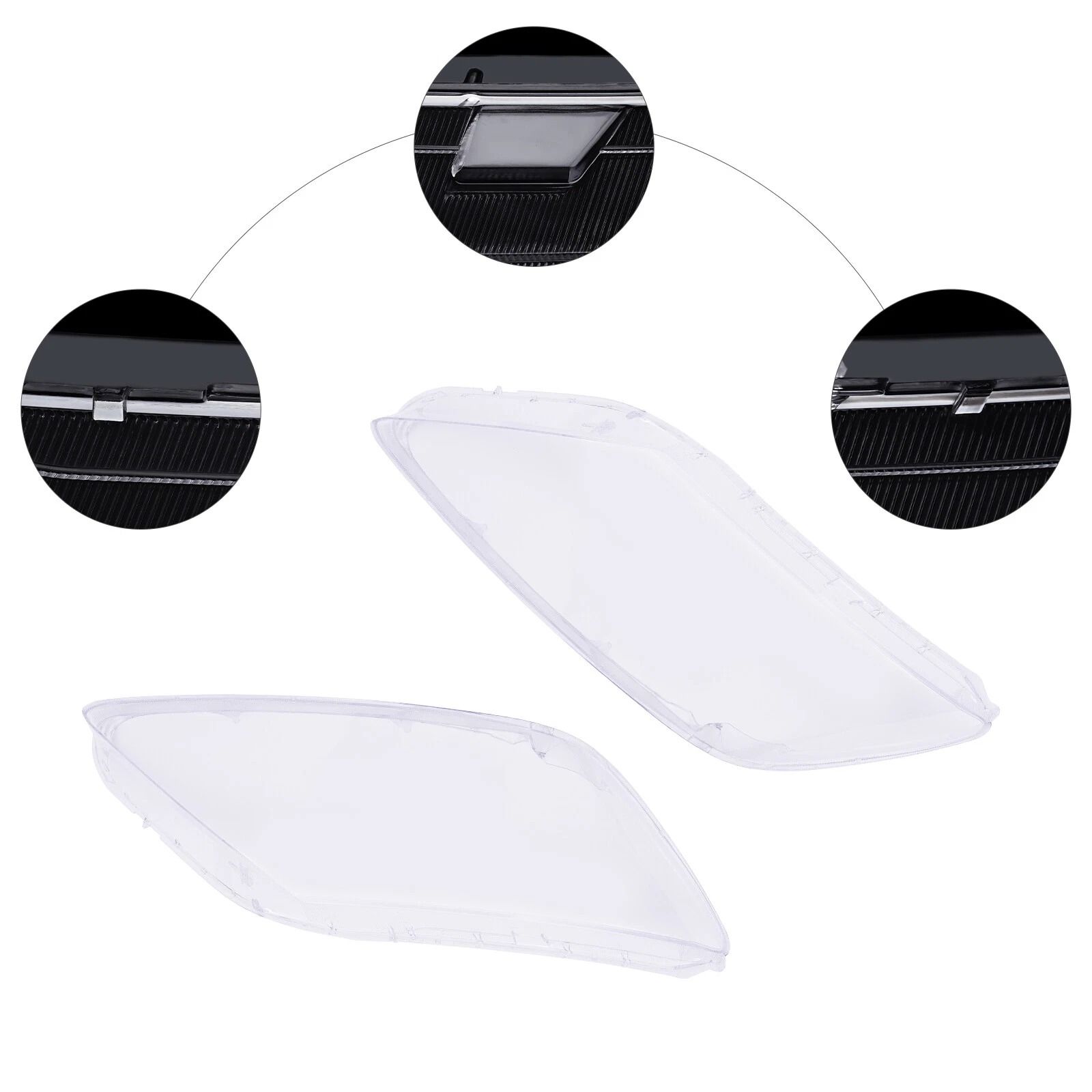 Mazda Headlight Lens Cover Pair for Clear Left Right Replacement