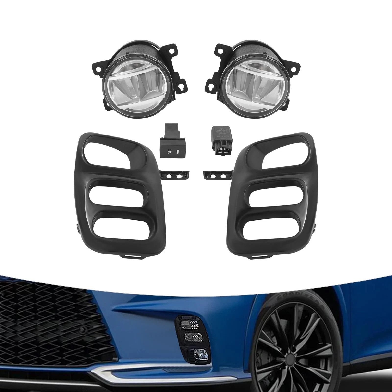 Honda Odyssey LED Fog Light Kit Front Bumper Lamps