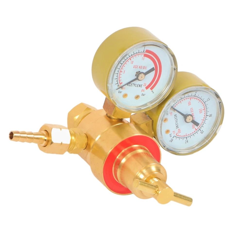 Premium Brass Gas Regulator Dual Gauge for Precision Acetylene Regulator Pressure Control