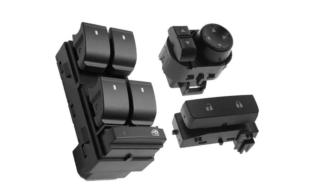Premium Silverado Sierra Power Window Switch Kit Door Lock & Mirror Control