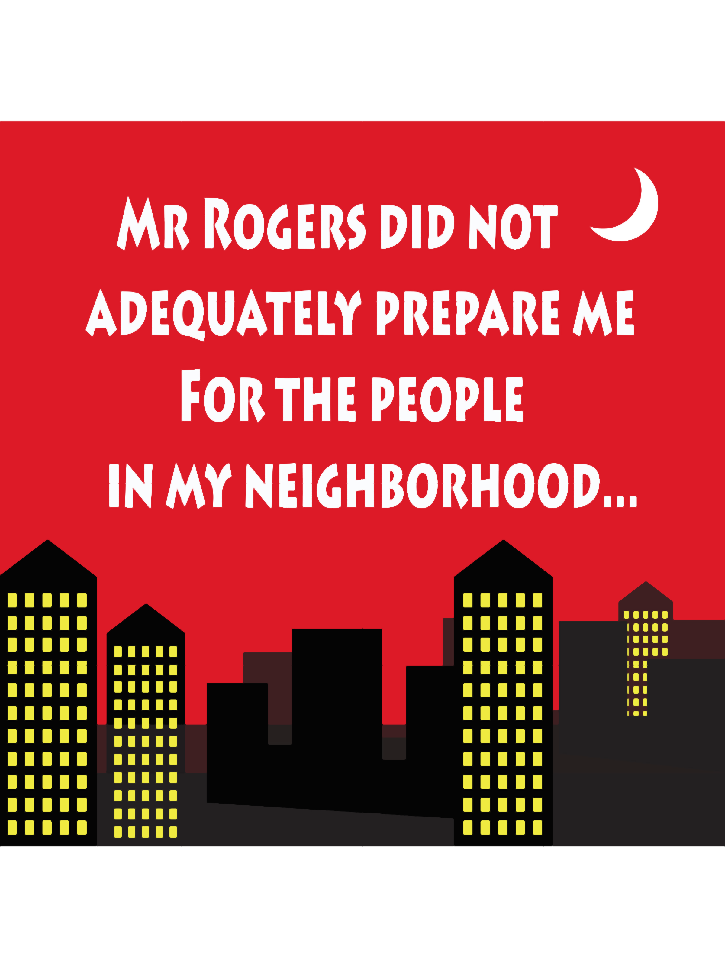Mr. Rogers Witziges Geschirrtuch – „Did Not Adequately Prepare Me“, Waffelgewebe, 40,6 X 61 Cm