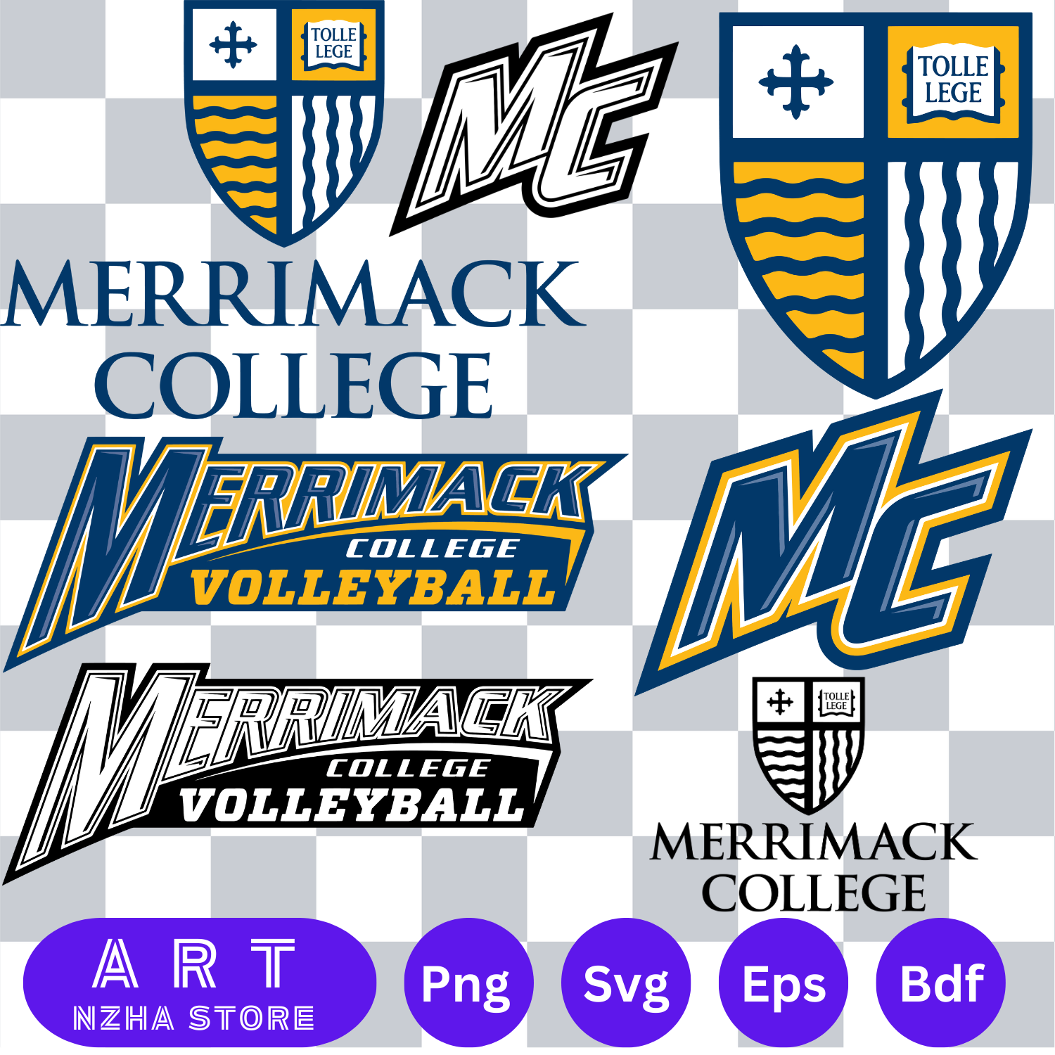 Bundle Merrimack Warriors svg eps dxf png file Inspire Uplift