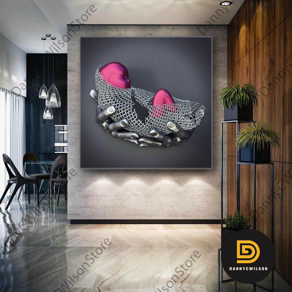 Baby Pink Wall Art, Metal Canvas Wall Art, Roll Up Canvas, S | Inspire ...