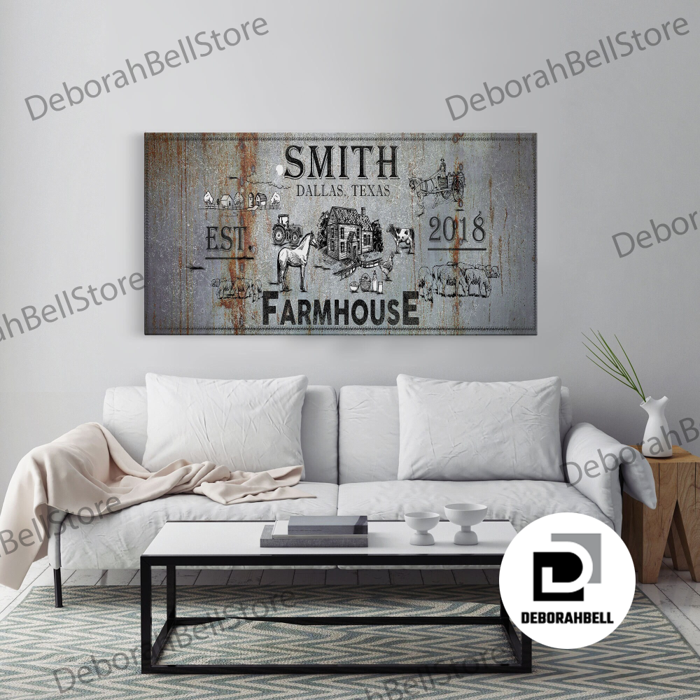 Framed Canvas Ready To Hang, Farmhouse Canvas Sign Rustic Fa | Inspire ...
