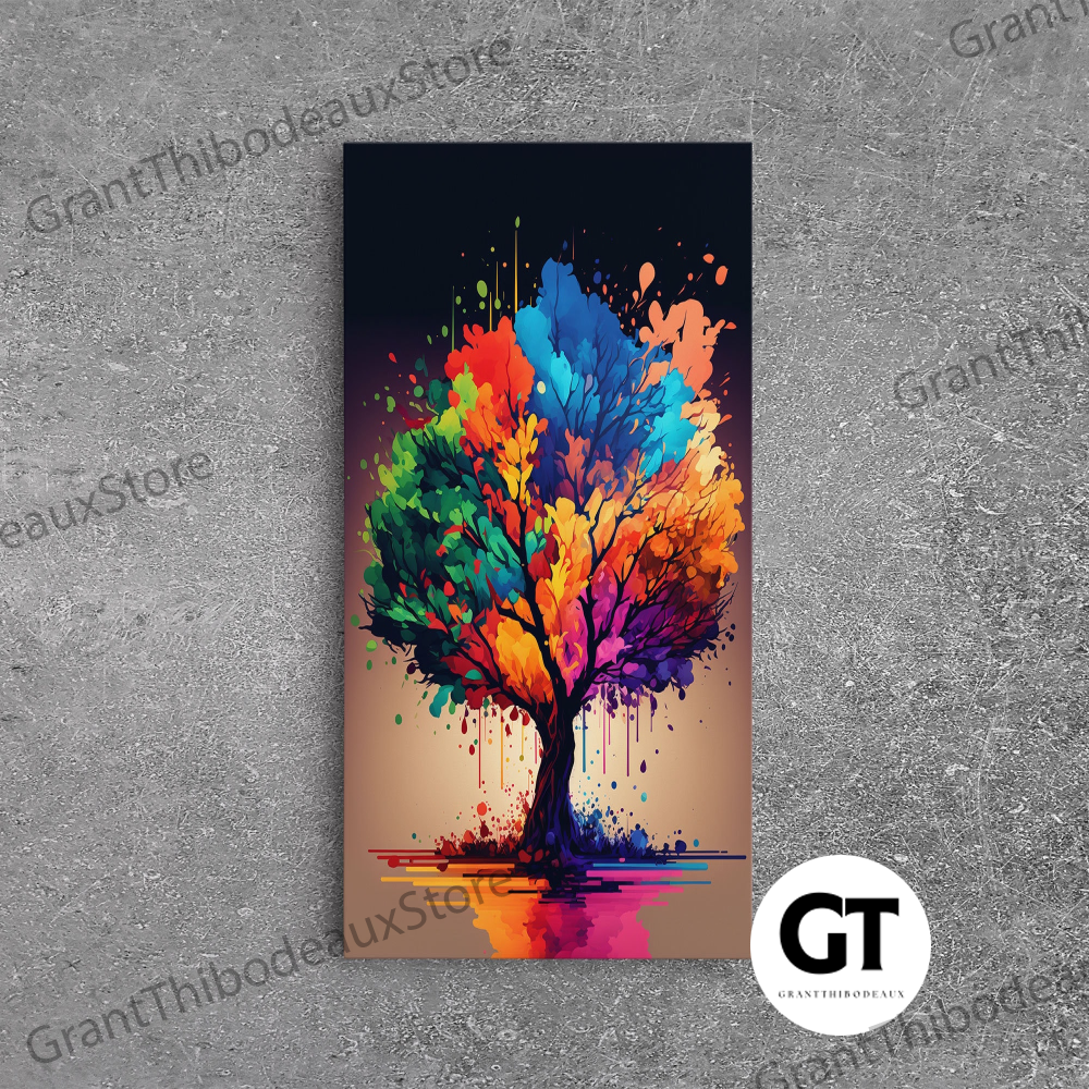 Abstract Tree Watercolor Decorative Wall Art, Splatter Art, | Inspire ...