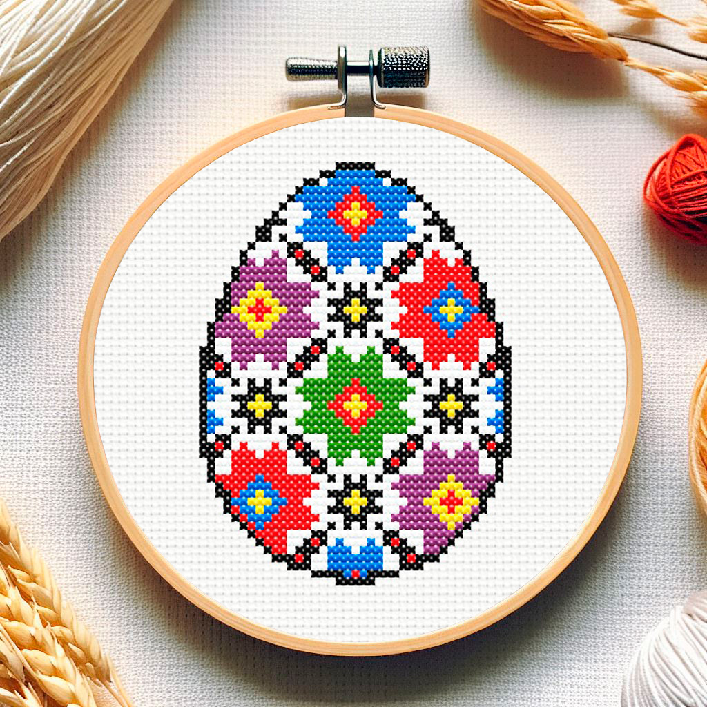 Ukrainian Pysanka PDF Instant Download Cross Stitch Pattern | Inspire ...