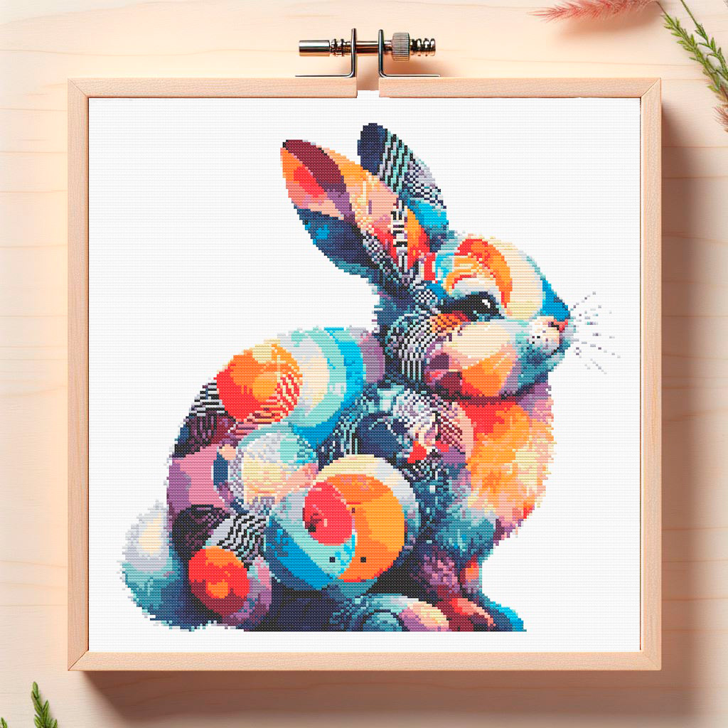 Patchwork Rabbit Oc Patchwork Rabbit Cross Stitch Pattern PDF Instant Download B | Inspire ...
