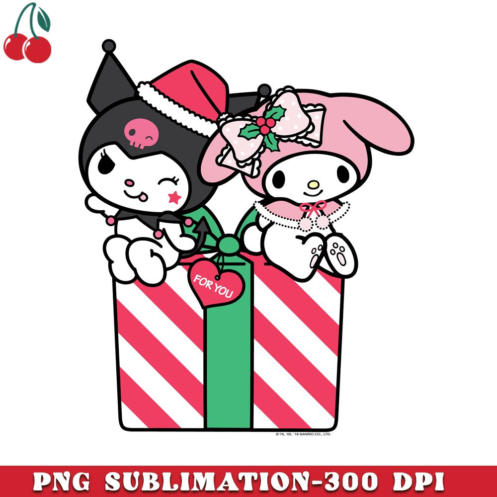 My Melody and Kuromi Christmas Gift PNG Download Inspire Uplift