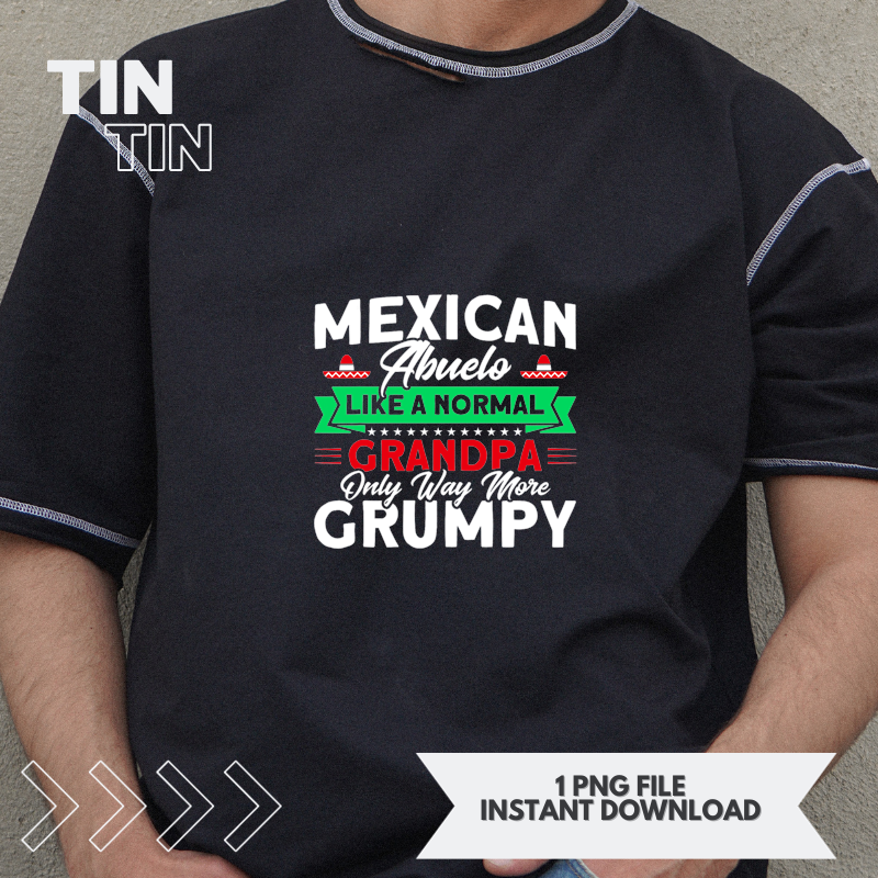 T-shirt Homme « Number One Abuelo » Avec Drapeau Mexicain - Cadeau Pour Grand-père