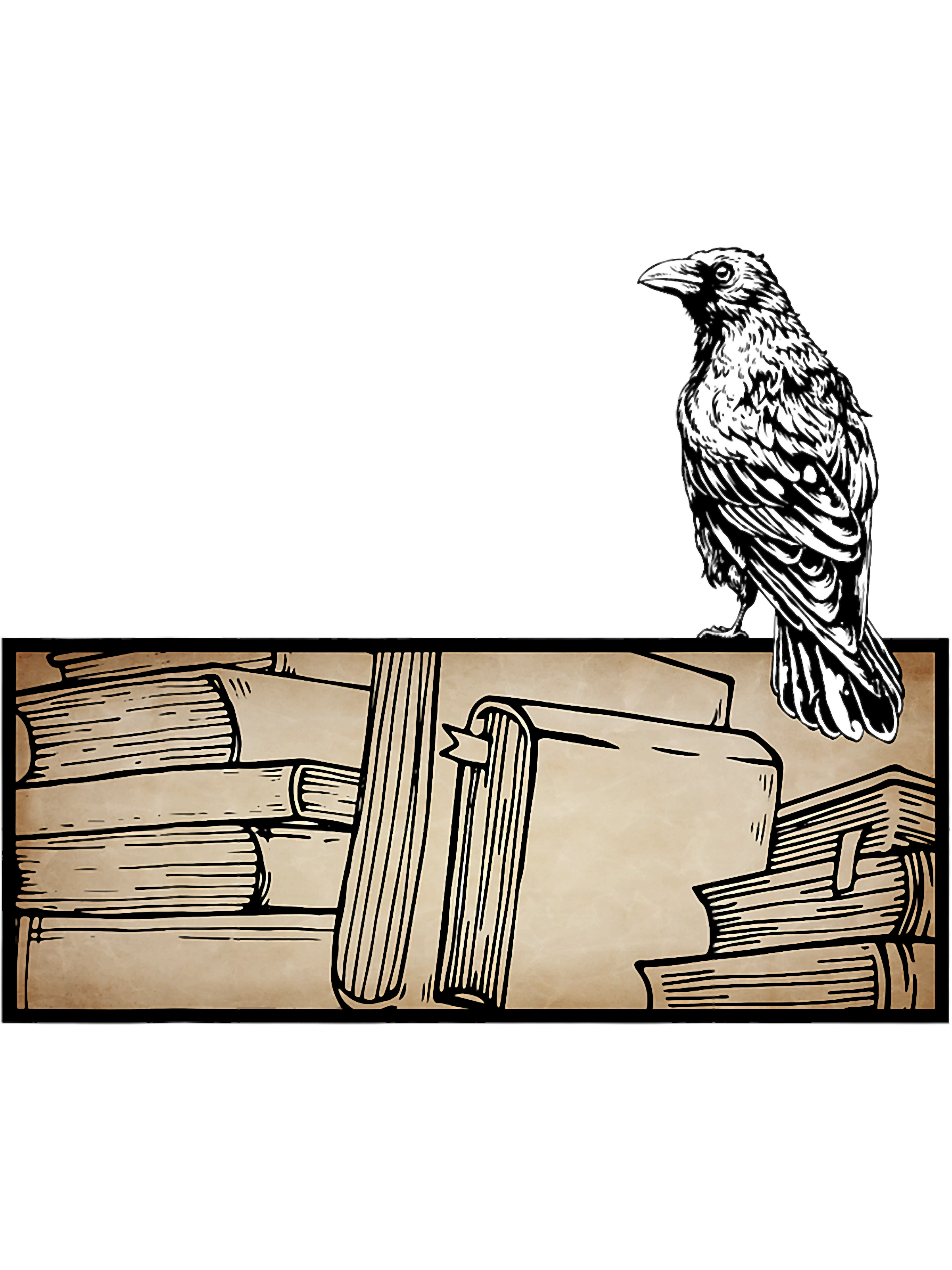Dark Academia Aesthetic Raven Crow Soft Grunge Books PNG T-S - Inspire