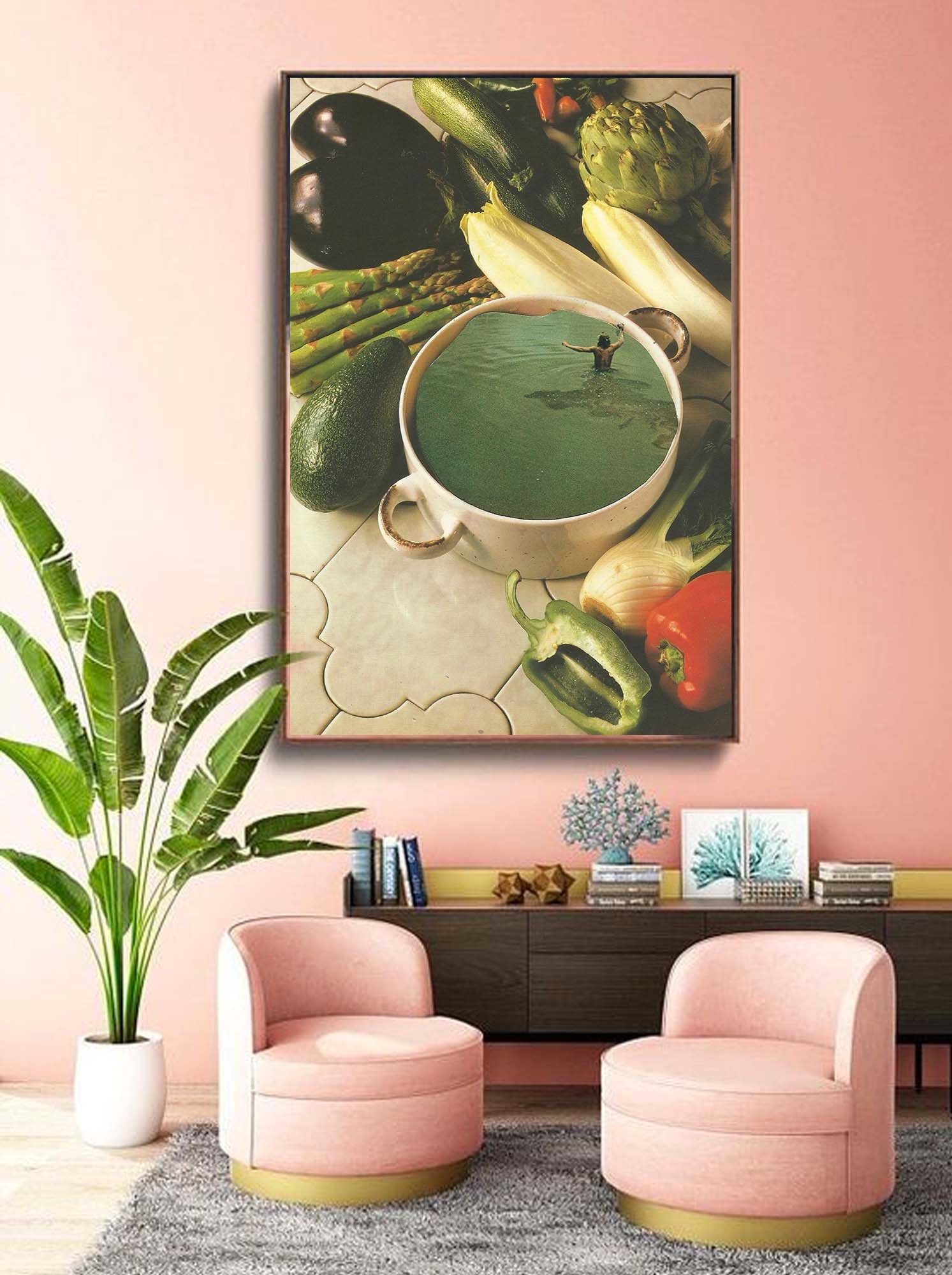 how a fine art print can transform your kitchen into a... Large kitchen art print, Extra large dining room artwork, Po | Inspire ...