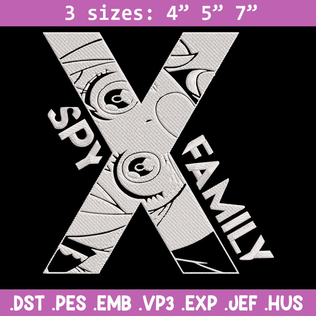Logo spy x family Embroidery Design, Spy x family Embroidery Inspire
