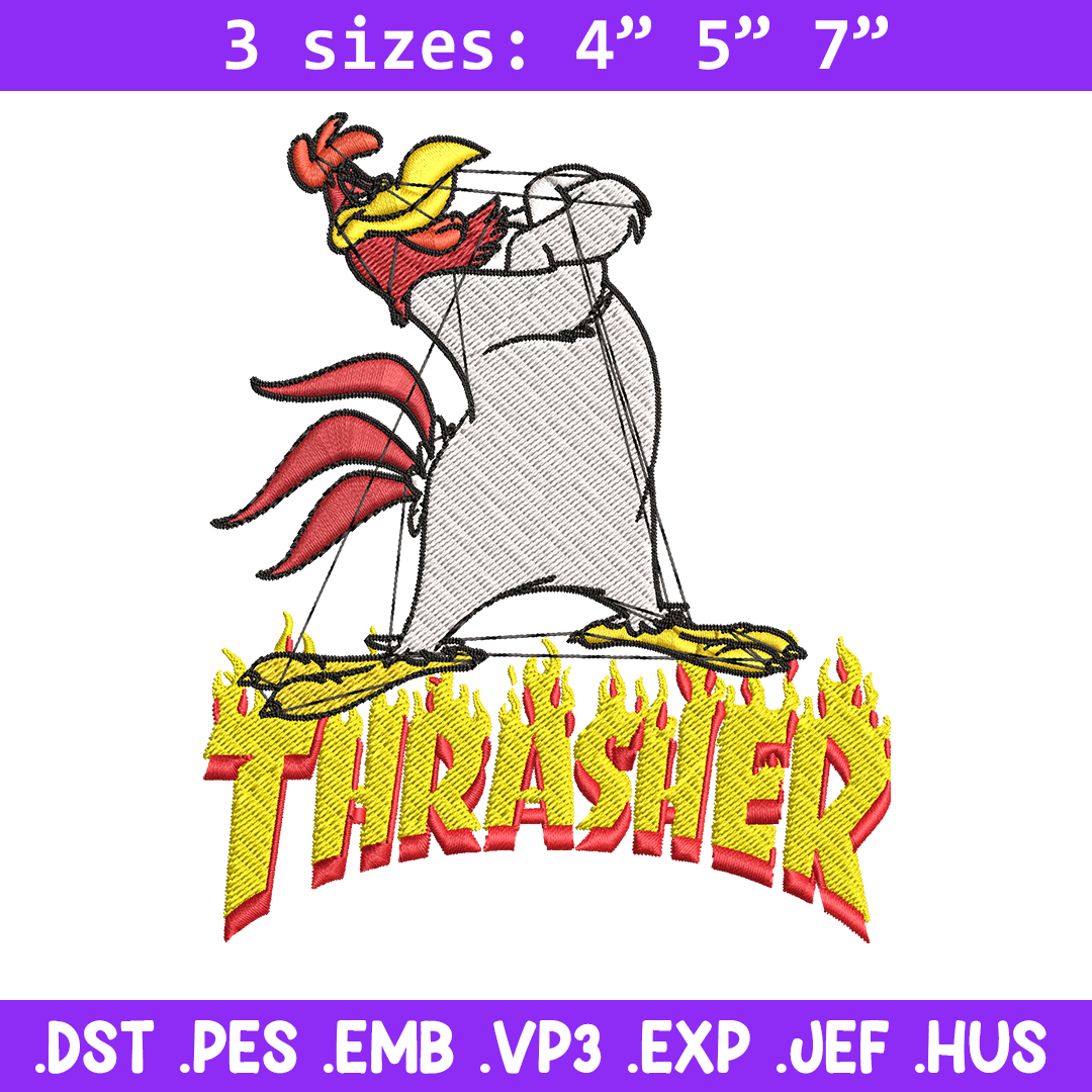 Foghorn Leghorn Thrasher Embroidery design, Foghorn Leghorn Inspire