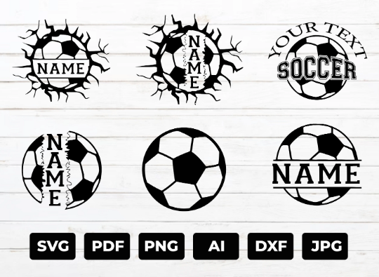 Soccer Svg Bundle Soccer Ball Monogram Svg Soccer Designs So | Inspire ...