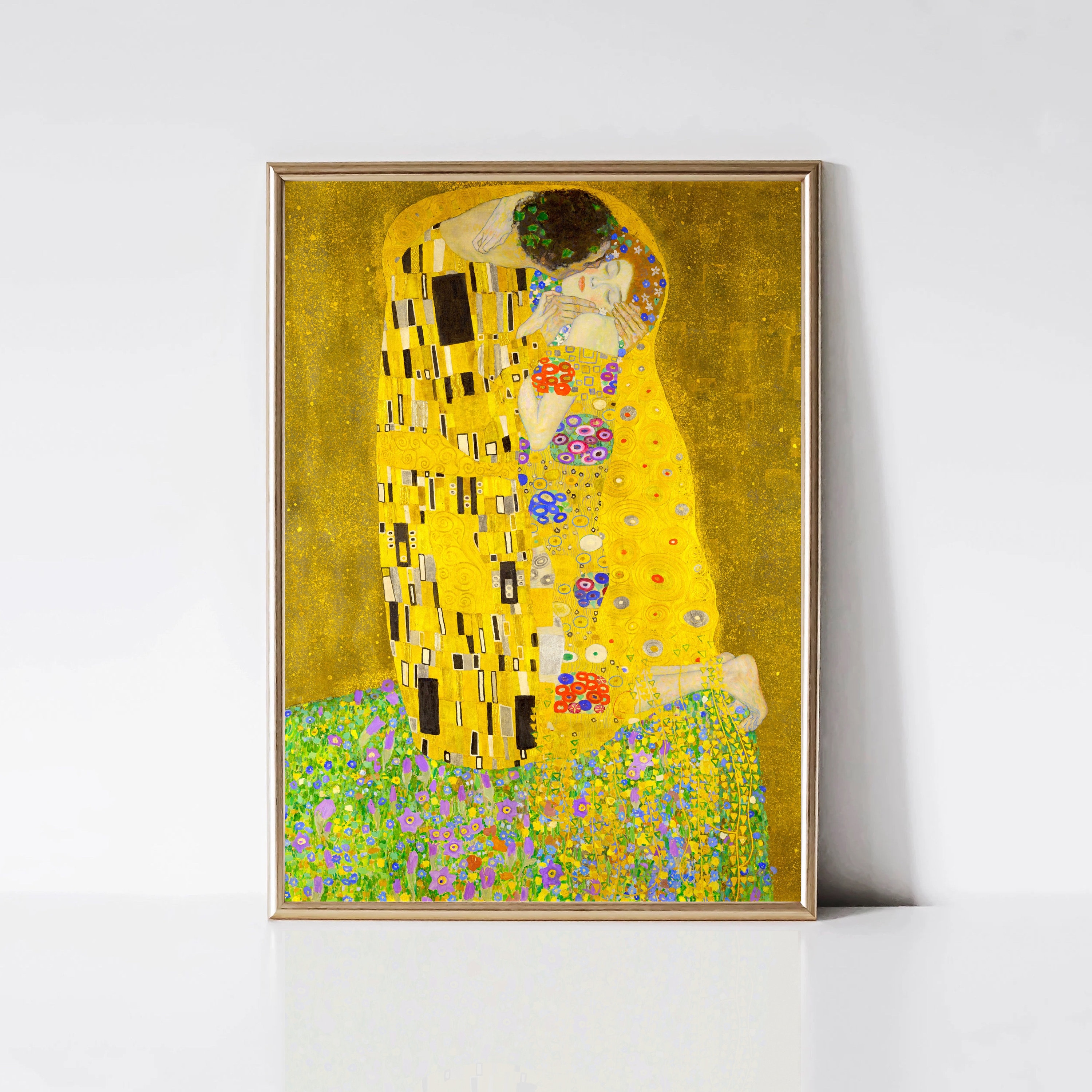 The Kiss by Gustav Klimt Modern Portrait Painting Art Nouv - Inspire Uplift