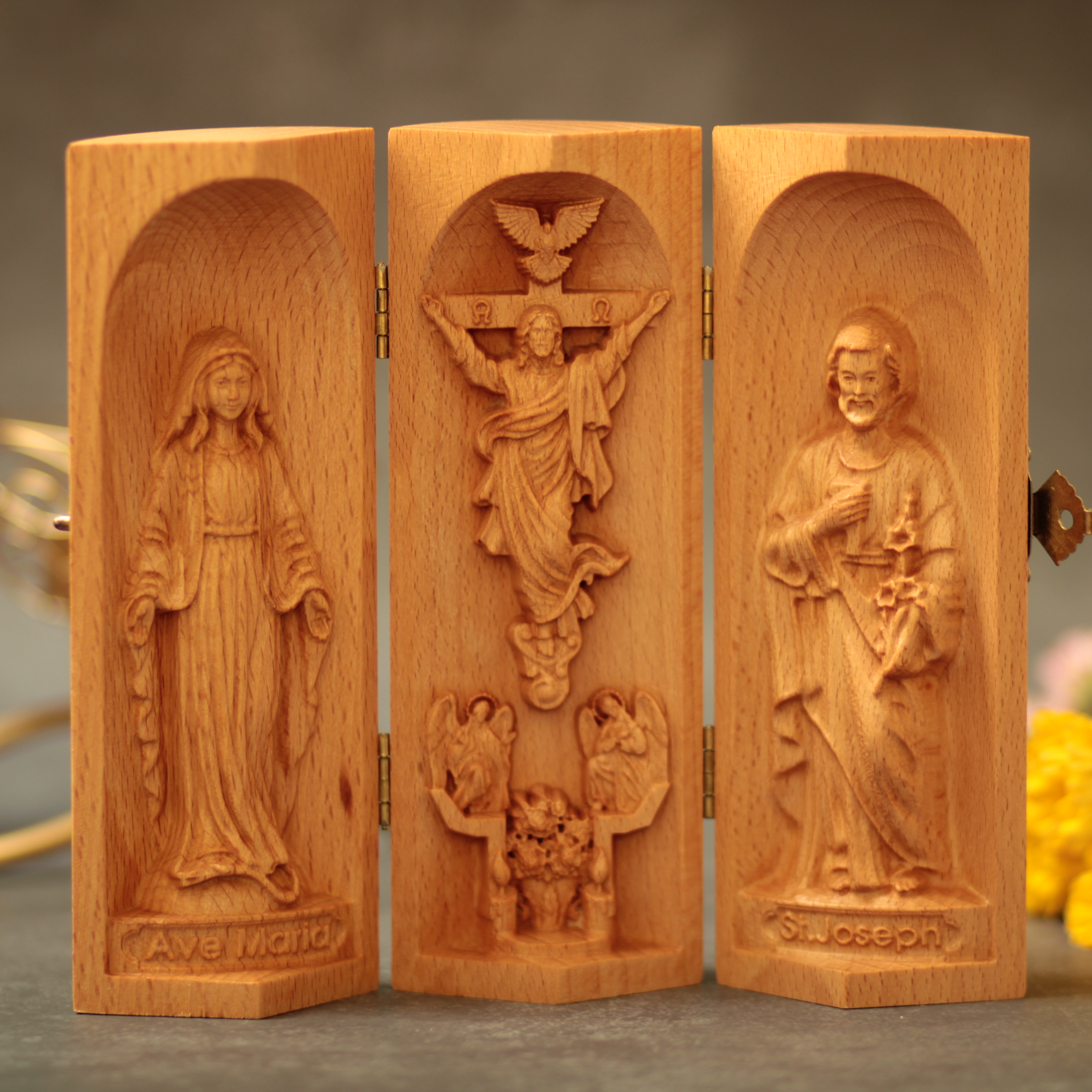 Handmade Triptych Catholic Home Altar Catholic Icon Triptych | Inspire ...